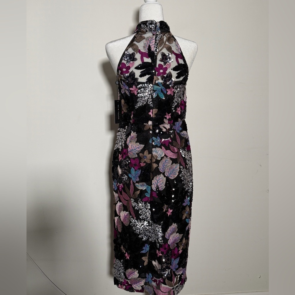 Elie Tahari Alana Embellished Sequin Dress Evening Dress Cocktail Event Party - Picture 7 of 10